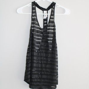 SOLD Brooks See Thru Striped Running Tank